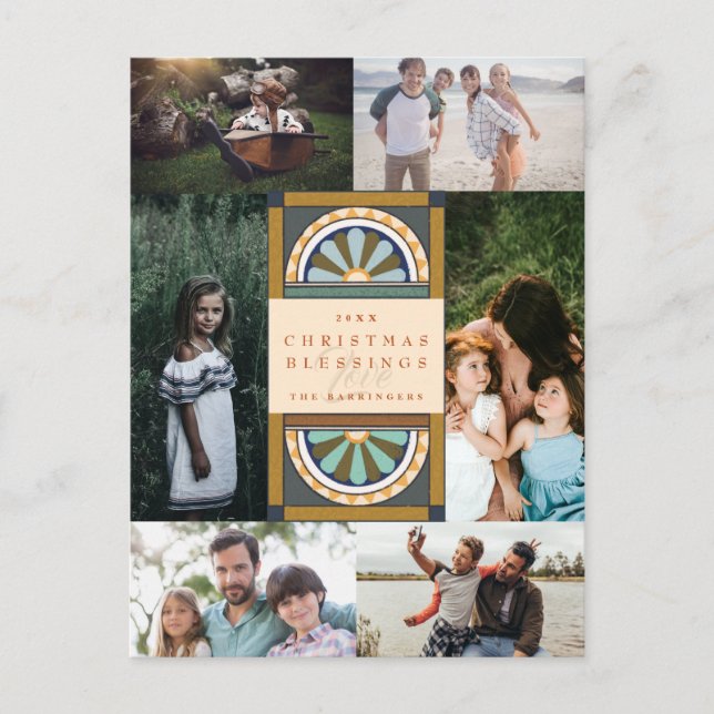 Cartes Pour Fêtes Annuelles Arches florales Noël Multi Photo (Devant)