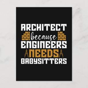 Cartes Pour Fêtes Annuelles Architecte Parce Qu'Enigneers A Besoin D'Architect
