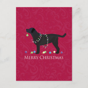 Cartes Pour Fêtes Annuelles Architecture de Black Lab Merry Christmas