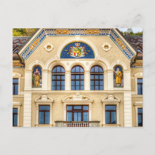 Cartes Pour Fêtes Annuelles Architecture du Liechtenstein (Devant)