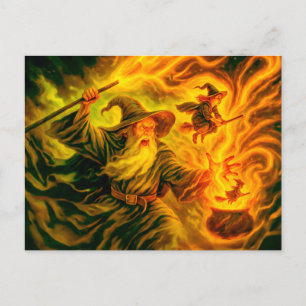 Cartes Pour Fêtes Annuelles Archmage création de sorcières dans la peinture à 