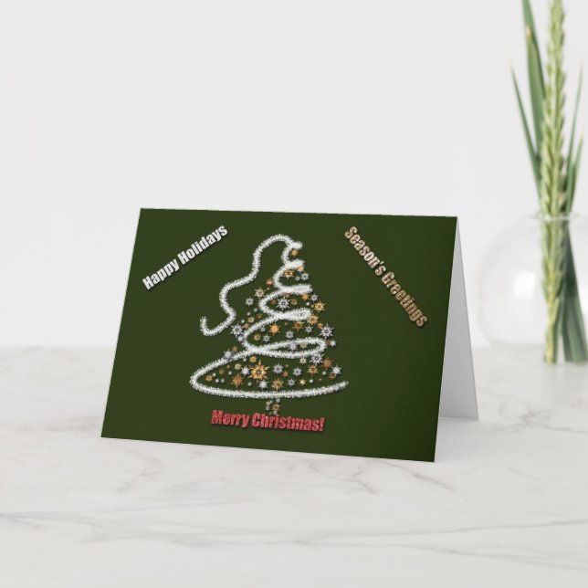 Cartes Pour Fêtes Annuelles Argent Et Or (Devant)