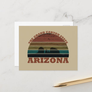 Cartes Pour Fêtes Annuelles Arizona sedona Grand canyon paysage rétro