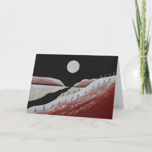 Cartes Pour Fêtes Annuelles Arizona Southwest Desert Folk Art Greeting Card