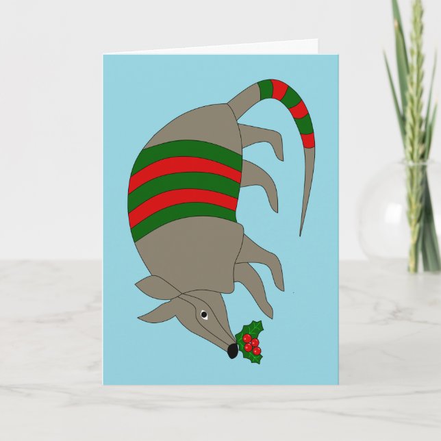 Cartes Pour Fêtes Annuelles Armadillo Christmas Card (Devant)