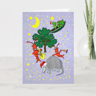 Cartes Pour Fêtes Annuelles Armadillo de Whimsical Gator Xmas