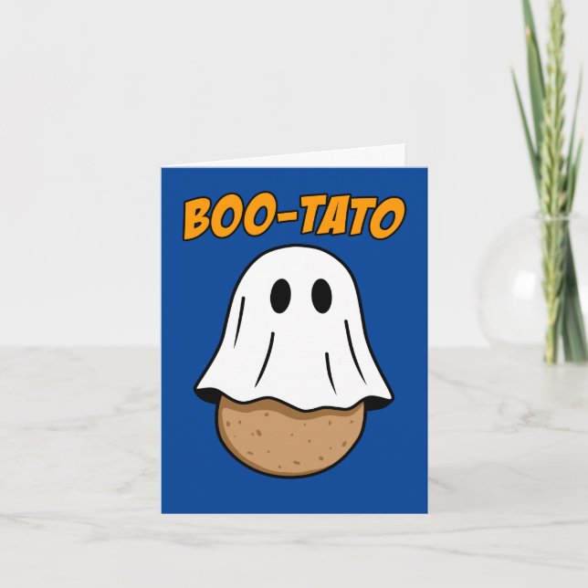 Cartes Pour Fêtes Annuelles Arme-fantôme de pomme de terre d'Halloween Botato (Devant)