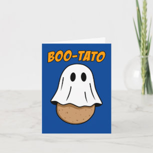 Cartes Pour Fêtes Annuelles Arme-fantôme de pomme de terre d'Halloween Botato