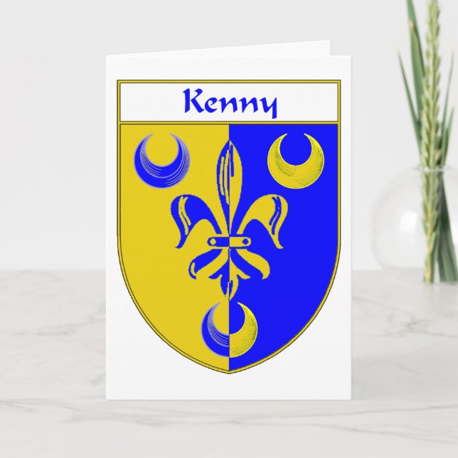 Cartes Pour Fêtes Annuelles Armoiries de Kenny/crête de famille (Devant)