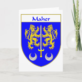Cartes Pour Fêtes Annuelles Armoiries de Maher/crête de famille