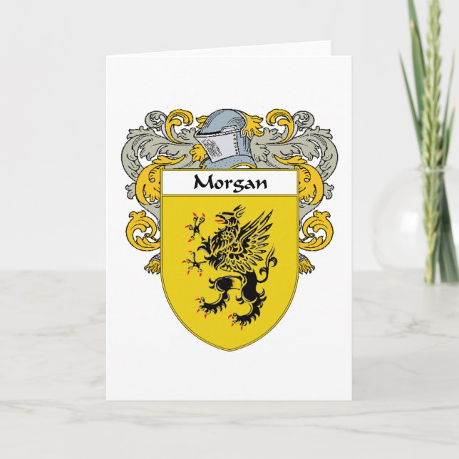 Cartes Pour Fêtes Annuelles Armoiries de Morgan (moulées) (Devant)