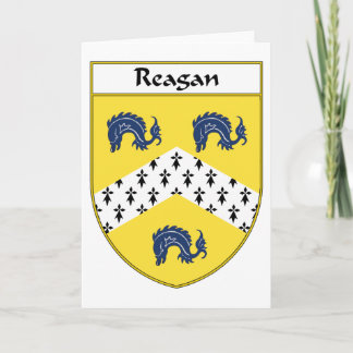 Cartes Pour Fêtes Annuelles Armoiries de Reagan/crête de famille