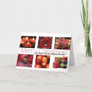 Cartes Pour Fêtes Annuelles arrière grands-parents rouge, noir et blanc hiver