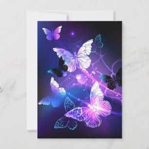 Cartes Pour Fêtes Annuelles Arrière - plan aux papillons de nuit