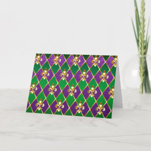 Cartes Pour Fêtes Annuelles Arrière - plan de bijoux Mardi Gras