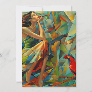 Cartes Pour Fêtes Annuelles Art Abstrait coloré