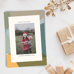 Cartes Pour Fêtes Annuelles Art Abstrait moderne, photo Turquoise