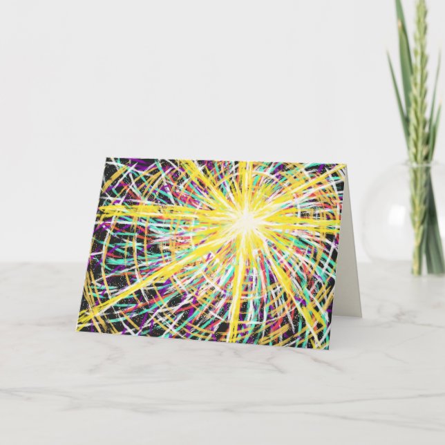 Cartes Pour Fêtes Annuelles Art Abstrait Résurrection Gloire Bible de Pâques V (Devant)