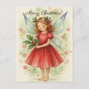 Cartes Pour Fêtes Annuelles Art aquarelle de fée de Noël