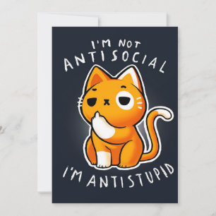 Cartes Pour Fêtes Annuelles Art Chat Anime vintage  Cadeau Cute Pour Valentine