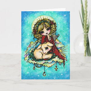 Cartes Pour Fêtes Annuelles Art d'ange de miracle de Noël par Hannah Lynn