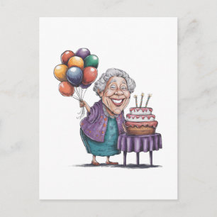Cartes Pour Fêtes Annuelles Art de ballon de fête d'anniversaire humoristique 