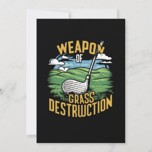 Cartes Pour Fêtes Annuelles Art de destruction de l'herbe par le golf