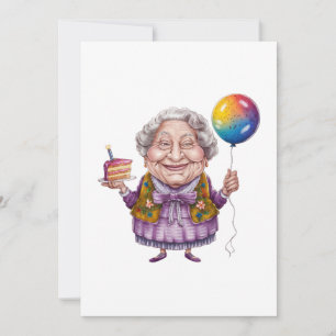 Cartes Pour Fêtes Annuelles Art de fête d'anniversaire de grand-mère drôle à v