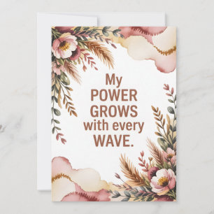 Cartes Pour Fêtes Annuelles Art de l'affirmation de vague de naissance puissan