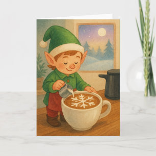 Cartes Pour Fêtes Annuelles Art de latte elfique