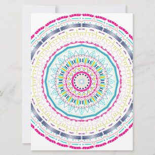 Cartes Pour Fêtes Annuelles Art de mandala coloré vibrant