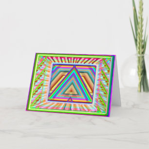 Cartes Pour Fêtes Annuelles Art de mandala de triangle - HappyBirthday