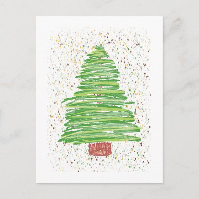 Cartes Pour Fêtes Annuelles Art de Noël (Devant)