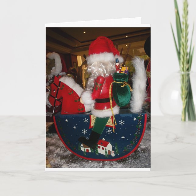 Cartes Pour Fêtes Annuelles Art de Noël du Père Noël Décoré (Devant)