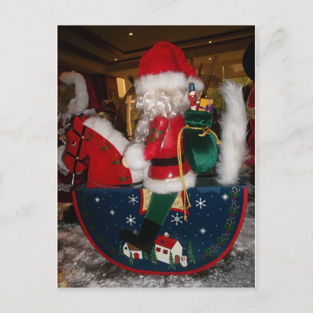 Cartes Pour Fêtes Annuelles Art de Noël du Père Noël Décoré (Devant)