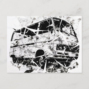 Cartes Pour Fêtes Annuelles Art de rue urbain Abstrait Fourgonnette vintage br
