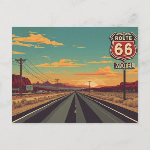 Cartes Pour Fêtes Annuelles Art de voyage américain vintage sur la route 66