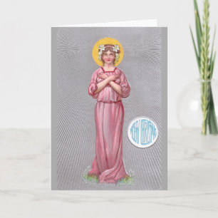 Cartes Pour Fêtes Annuelles Art Deco Lady Christmas Postcard Circa 1909