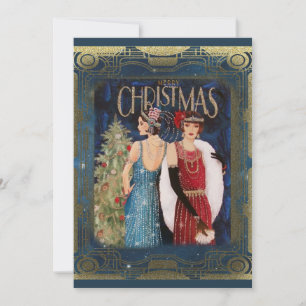Cartes Pour Fêtes Annuelles Art déco Vintage de Noël