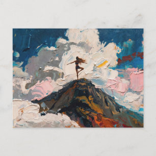 Cartes Pour Fêtes Annuelles Art du Yoga : Beauté équilibrée (Peinture à l'huil