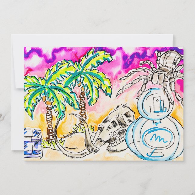 Cartes Pour Fêtes Annuelles Art Freaky (Devant)