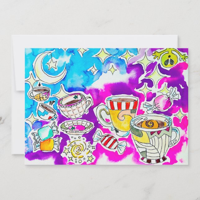 Cartes Pour Fêtes Annuelles Art funky (Devant)