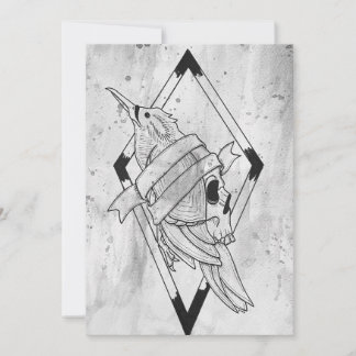 Cartes Pour Fêtes Annuelles Art gothique païen de crâne