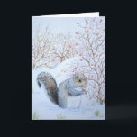 Cartes Pour Fêtes Annuelles art gris mignon de faune de scène de neige<br><div class="desc">Cet petit écureuil gris mignon avait creusé autour dans la neige jusqu'à trouver finalement un festin savoureux, je me demande si c'est un gland ou un écrou qu'il "a accumulés" loin pendant dans les jours chauds de l'été. Je pense que l'image de faune de cet petit écureuil affamé fait une...</div>