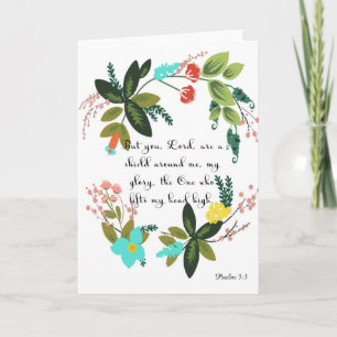 Cartes Pour Fêtes Annuelles Art inspirant chrétien - Psaume 3:3