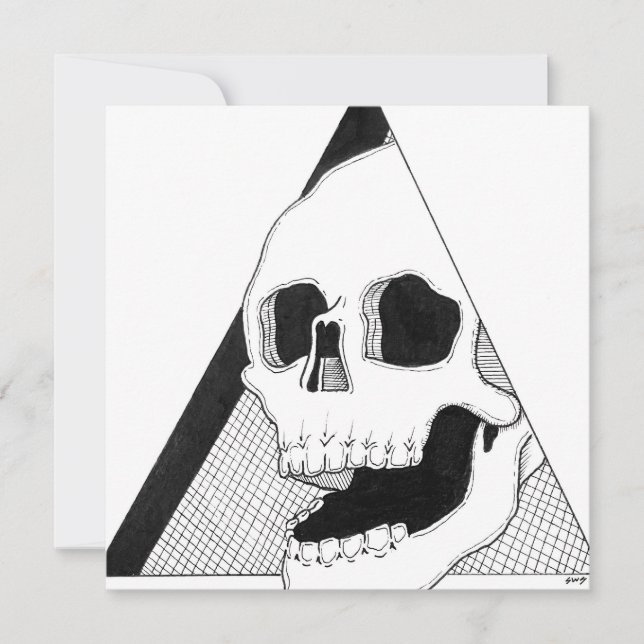 Cartes Pour Fêtes Annuelles Art Laughing Skull (Devant)