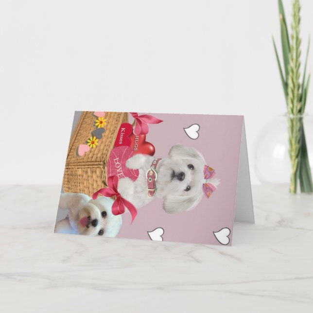 Cartes Pour Fêtes Annuelles Art maltais de Valentine (Devant)