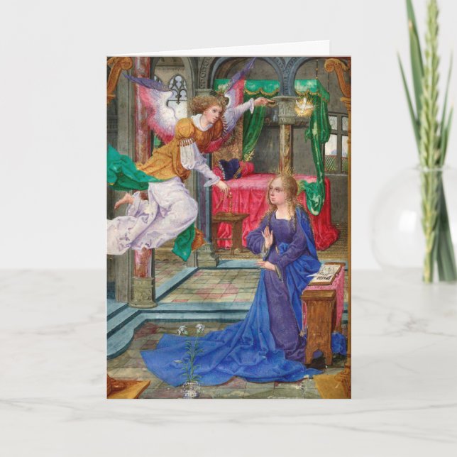 Cartes Pour Fêtes Annuelles Art médiéval d'Angel et Marie Livre des Heures (Devant)