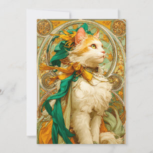 Cartes Pour Fêtes Annuelles Art Nouveau Chat