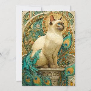 Cartes Pour Fêtes Annuelles Art Nouveau Chat